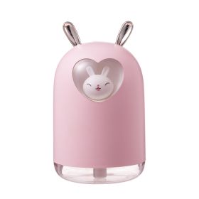 Lovely Rabbit Air Humidifier 300ML Cute Pet Ultrasonic Cool Mist Aroma Oil Diffuser Romantic Color LED Lamp USB Humidificador