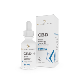 Sky Wellness CBD Oil Drops 500mg Peppermint